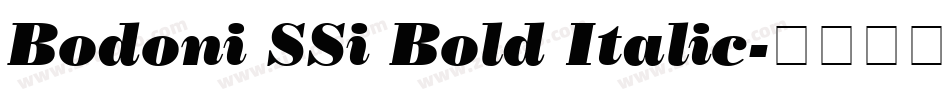 Bodoni SSi Bold Italic字体转换